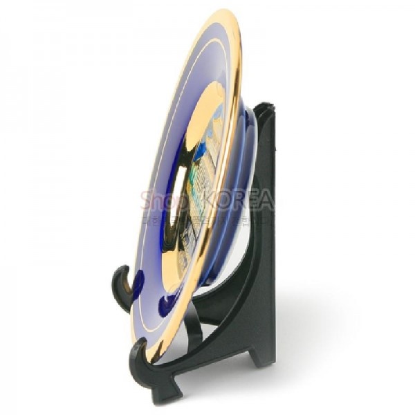 금장접시장식-남대문(청색) - 24k로 도금된 장식용 접시