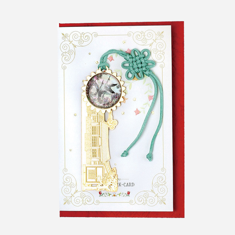 자개 책갈피-쌍학(기와집) - 책 읽는 즐거움을 더해주는 제품