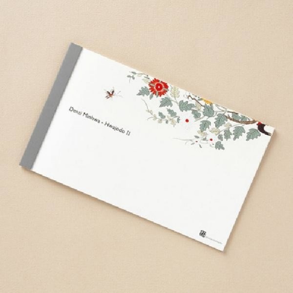 민화 메모세트 - 화조도2 - 꽃과나비, 새들이 어우러진 민화메모