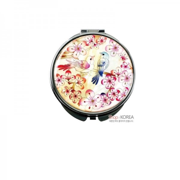 자개 주머니 거울-매조 - 자개 빛이 아름다운 주머니 손거울