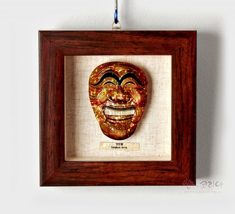 나전 미니액자-양반탈