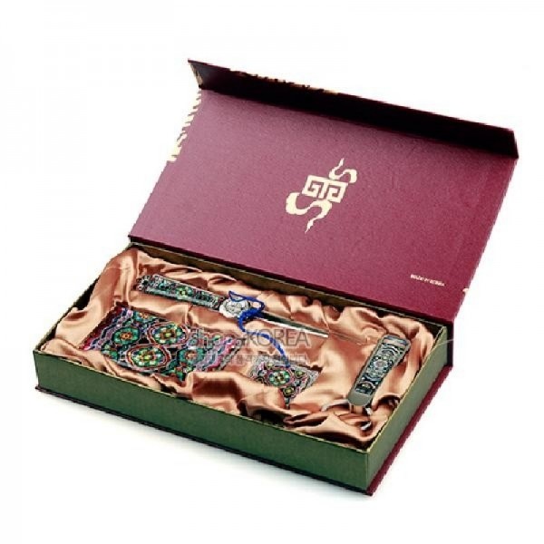 나전 명함집 4종세트-기와단청 - 명함집,편지칼,책갈피,열쇠고리세트