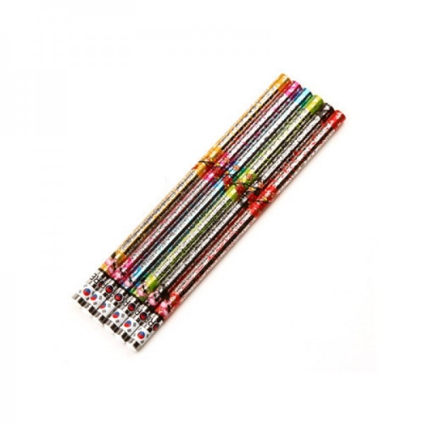 전통문양 연필6종세트-꽃훈민 - 한국 전통문양 연필세트