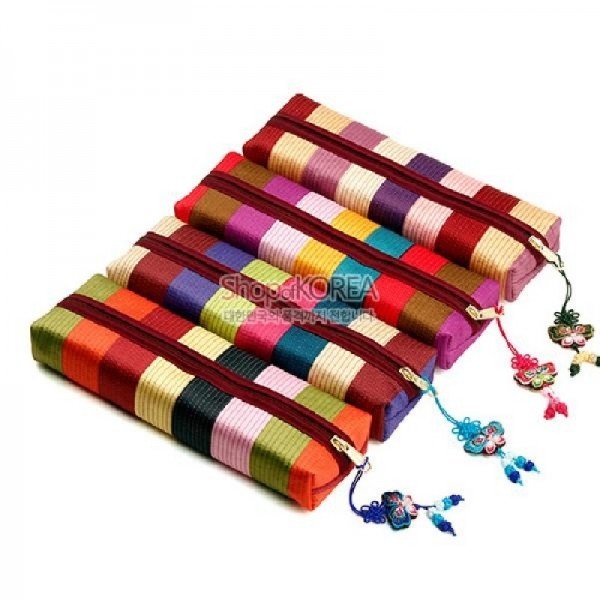 색동무늬 누비띠필통 - 색동무늬가 돋보이는 예쁜 누비 필통