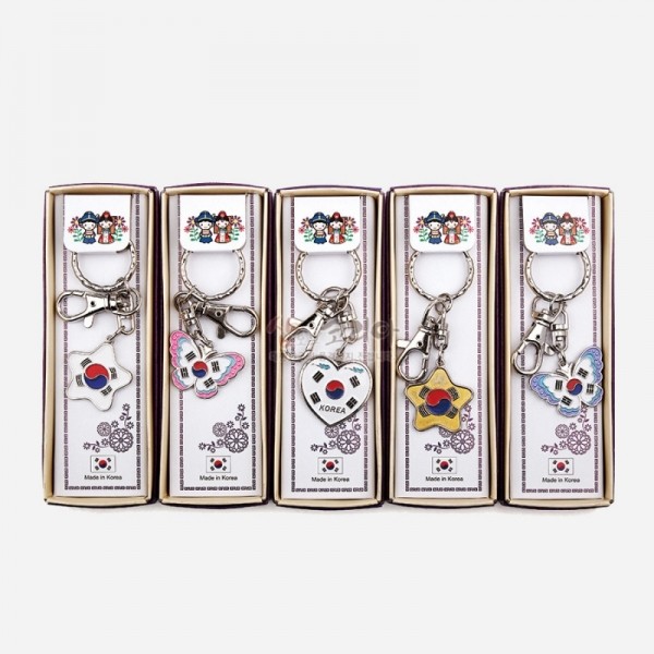 별나비열쇠고리 5p세트-태극기 - 태극기 디자인의 열쇠고리5P세트