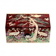 한지쌍합-송학(적색)