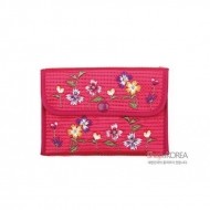 누비 똑딱이 동전지갑-분홍