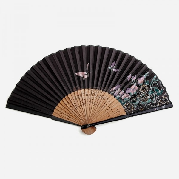 부채속 나비한쌍 - 아름다운 디자인 한국 전통 부채