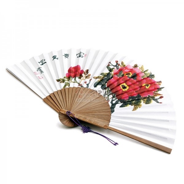 설송 오죽선- 목단 - 수려한 무늬와 그림이 예쁜 부채