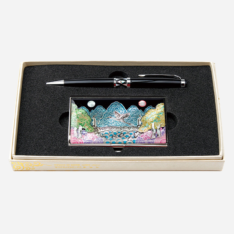 명함케이스와 볼펜 2종세트- 장생일월학 - 실속넘치는 명함케이스 볼펜세트