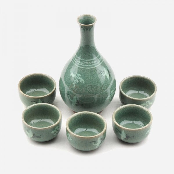 청자 주병세트(전통술병 술잔세트) - 