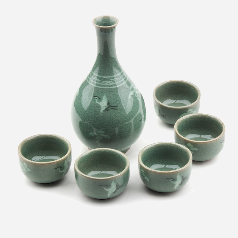 청자 주병세트(전통술병 술잔세트)