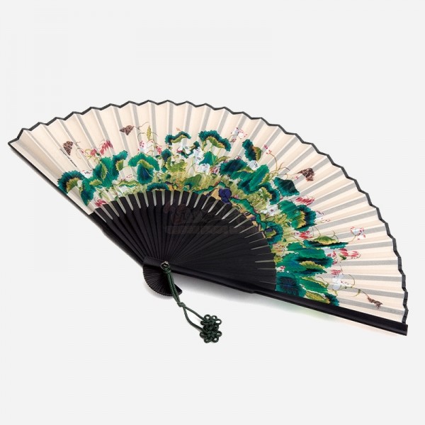 전통민화부채-연화도 - 한국의 민화가 담긴 부채