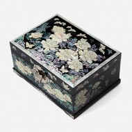 나전칠기 보석함 -자개로 핀 모란