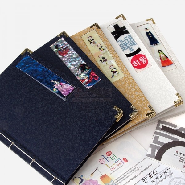 자개비단 오침노트- 신랑신부 - 자개비단으로 만들어진  전통 수공예 오침노트