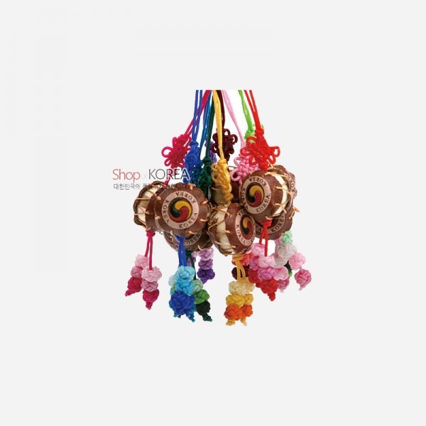 장구와북 매듭 작은열쇠고리 10P세트 - 태극무늬가 들어간 장구와북 핸드폰고리