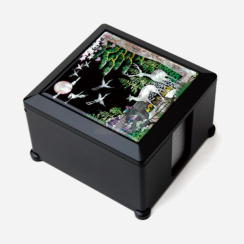 민화 자개메모지함-십장생민화