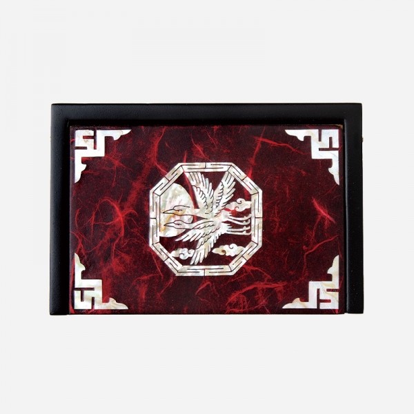 나전칠기 한지명함함-적학 - 고급스러운 한지와 자개의 조화