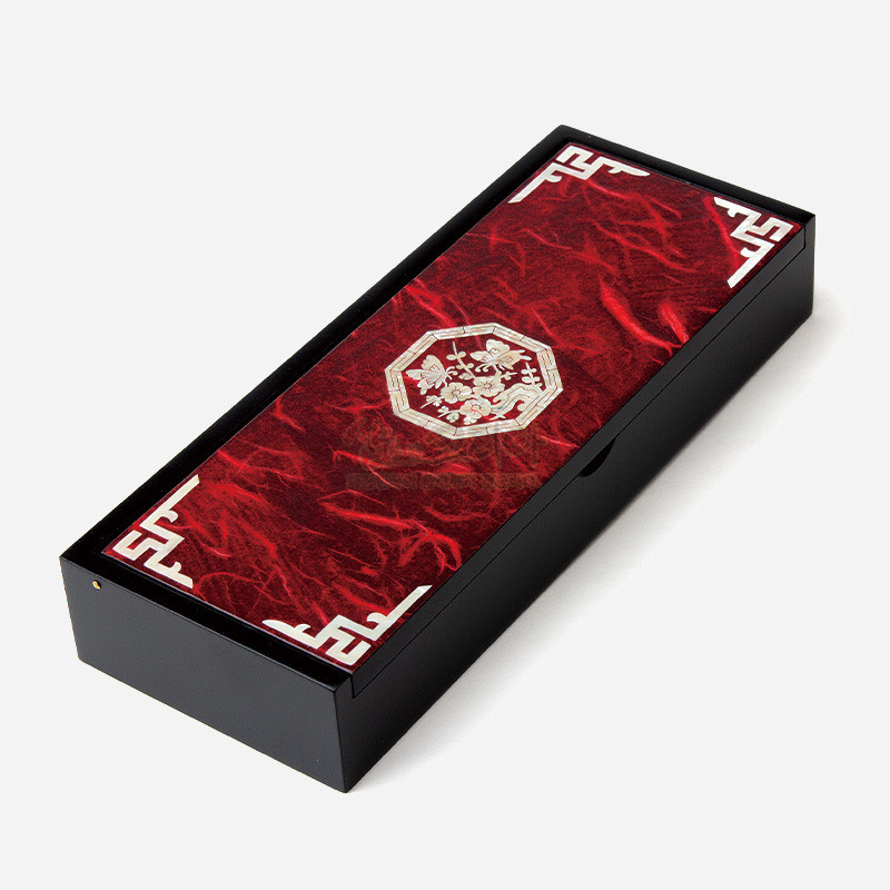 나전칠기 한지필함-적매화