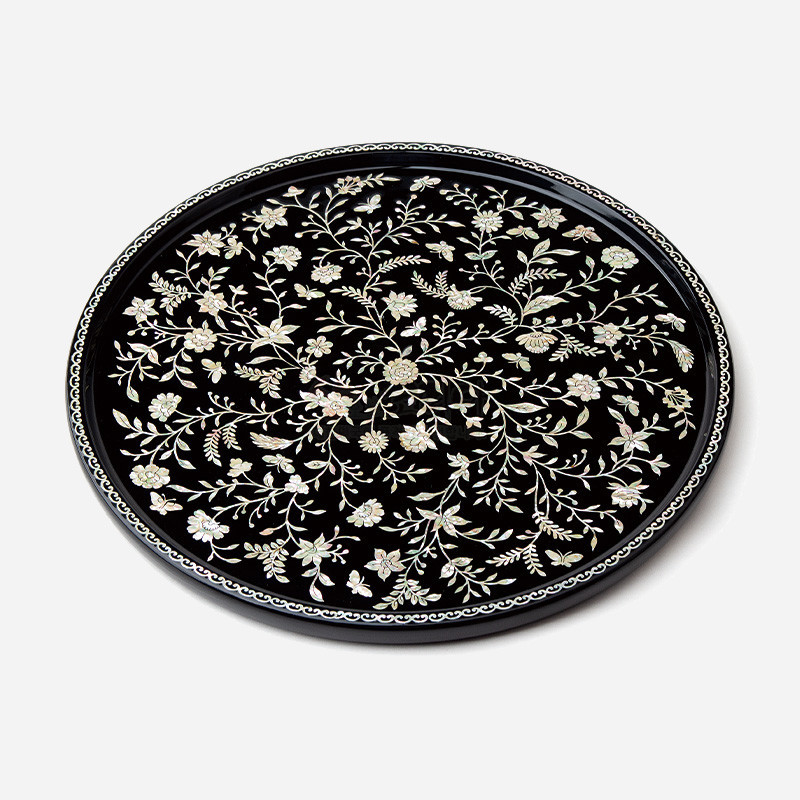 천년시 나전칠기 쟁반-나전넝쿨 - 고급스러운 무늬의 나전칠기 쟁반