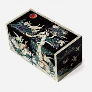 나전칠기 쌍합- 송학도