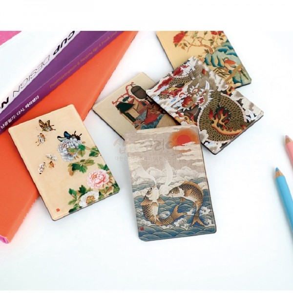 민화 아크릴 자석 - 한국의 민화가 그려진 메모자석