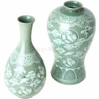 청자상감운학 주매병 세트 특대