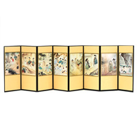 8폭실크작은병풍 중-신윤복