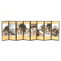 8폭실크 작은병풍 중-풍속도