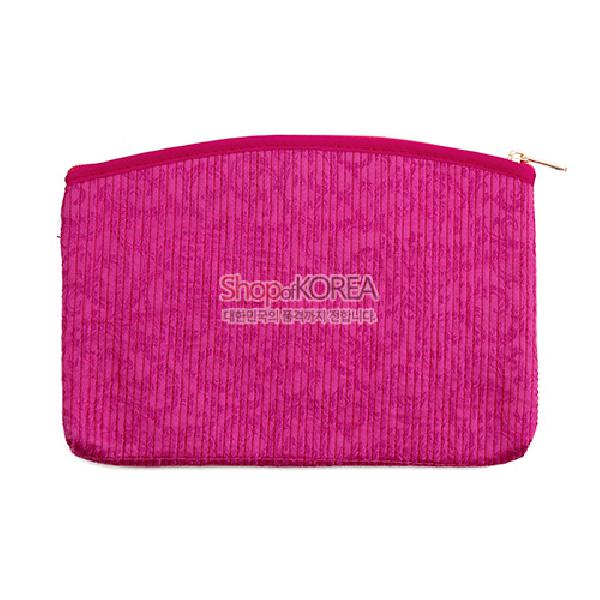누비 수(秀) 색동티슈지갑(대)-진분홍 - 색동 무늬가 예쁜 누비티슈지갑