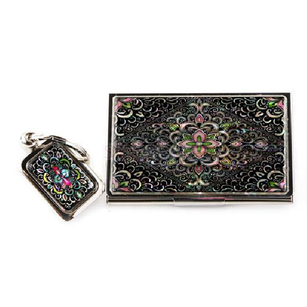 마름모당초 3종세트 - 마름모당초 명함집, 열쇠고리, 지칼