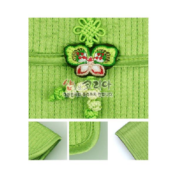 [소산당]누비수(秀) 지갑大-나비매듭[연두색] - 나비 매듭을 예쁘게 만든 누비수지갑