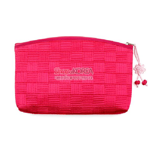 배꽃파우치-분홍 - 꽃 무늬가 예쁜 누비파우치
