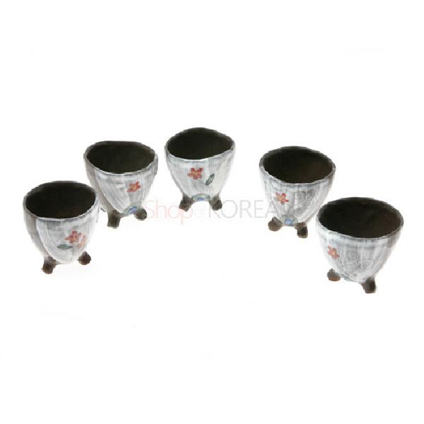 야생화 소주잔세트[갈색] - 인테리어 소품처럼 독득하고 이쁜제품