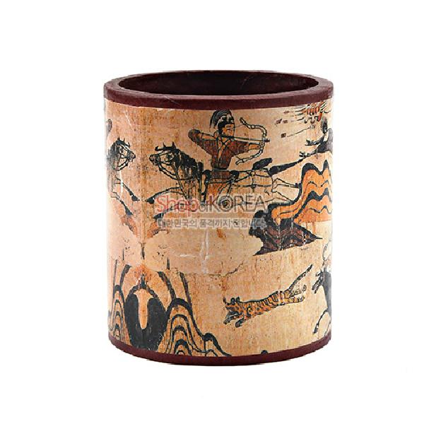 수렵도 연필꽂이 - 수렵도 장식의 연필꽂이