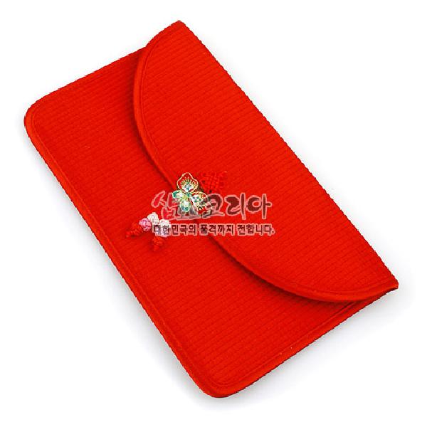 [소산당]누비수(秀) 지갑大-나비매듭[적색] - 나비 매듭을 예쁘게 만든 누비수지갑