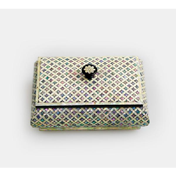 자개꼭지명함함-전통무늬 - 전통 패턴무늬의 나전칠기 명함함