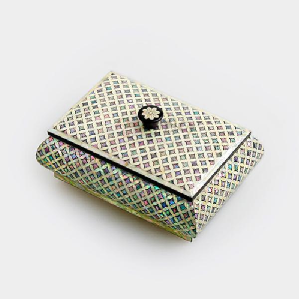 자개꼭지명함함-전통무늬 - 전통 패턴무늬의 나전칠기 명함함