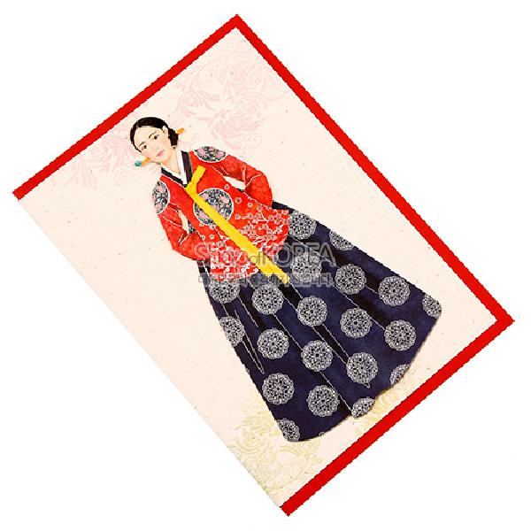 전통 한복카드-공주 - 한복 문화상품