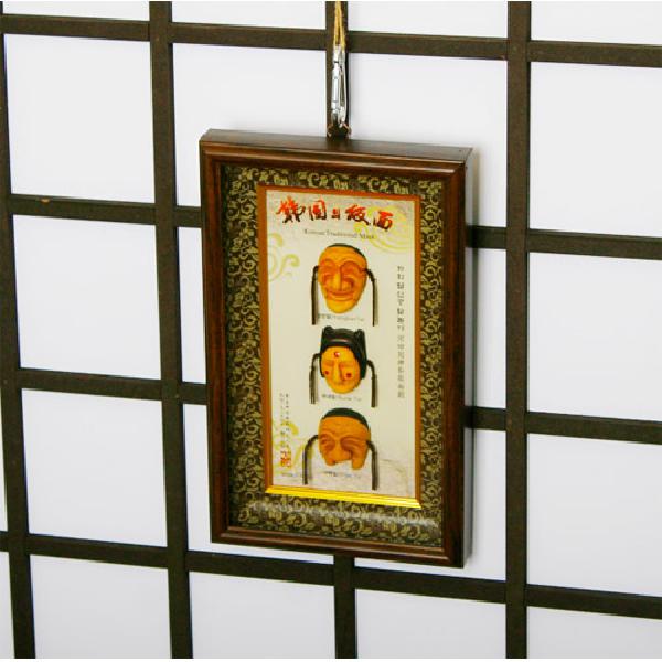 하회탈 3형 세로 액자 - 한국적인 하회탈 액자 상품