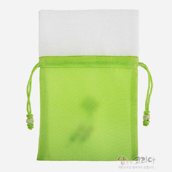 매듭주머니中 [연두색] - 매듭으로 장식된 심플한 주머니