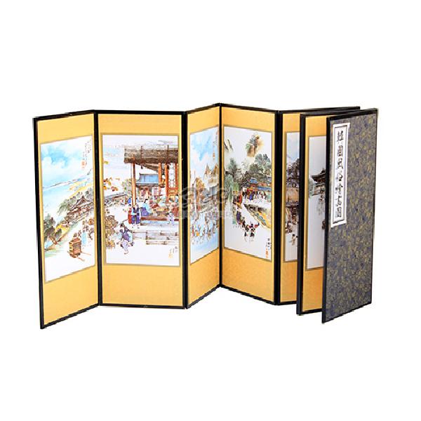 8폭실크작은병풍 중-풍경도 - 풍경도가 담긴 예쁜 8폭의 작은병풍