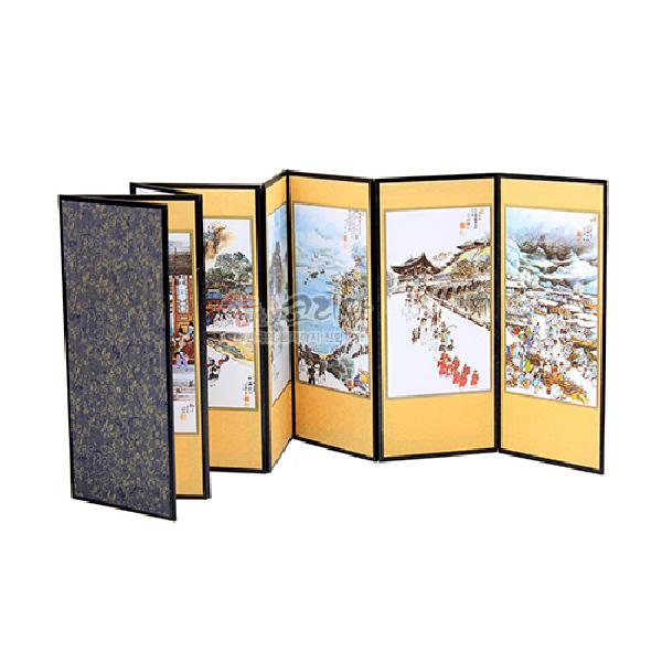 8폭실크작은병풍 중-풍경도 - 풍경도가 담긴 예쁜 8폭의 작은병풍