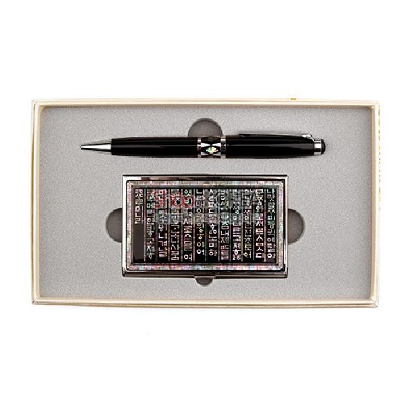 명함케이스와 볼펜2종세트-나랏말쌈 - 실속넘치는 명함케이스 볼펜세트