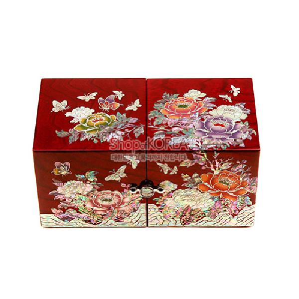 주합 쌍합보석함-목단[대] - 화려한 자개가 아름다운 쌍합보석함