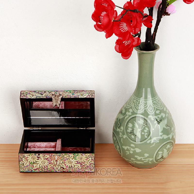 연화(連華) 나전보석함小-국화